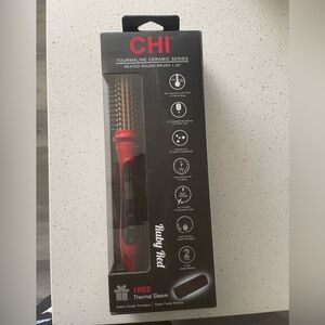 CHI Tourmaline 1.25 Ruby Red Ceramic Heated Round Brush